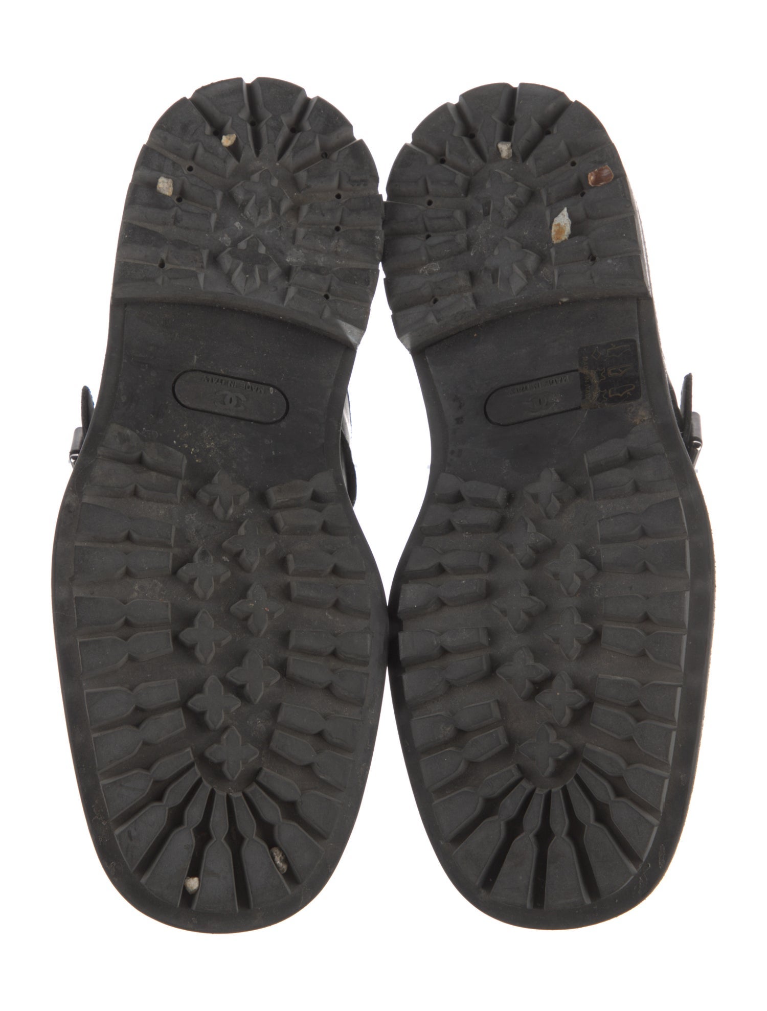 Chanel 2015 Interlocking CC Logo Combat Boots